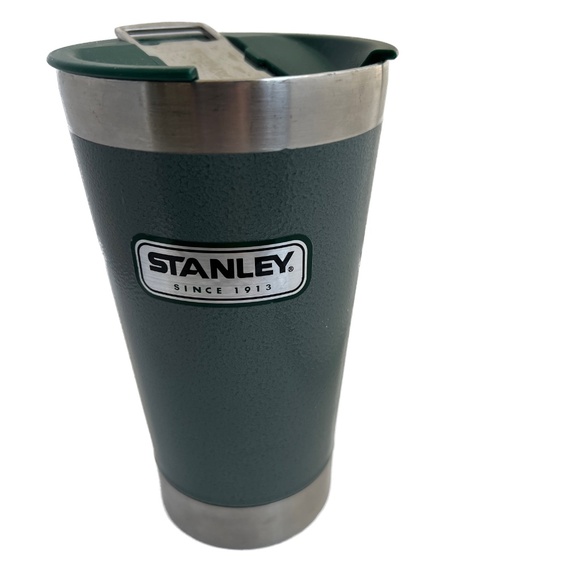 Stanley Insulated Pint Tumbler Stainless Steel Beer Mug with Bottle Opener Green - Picture 1 of 7